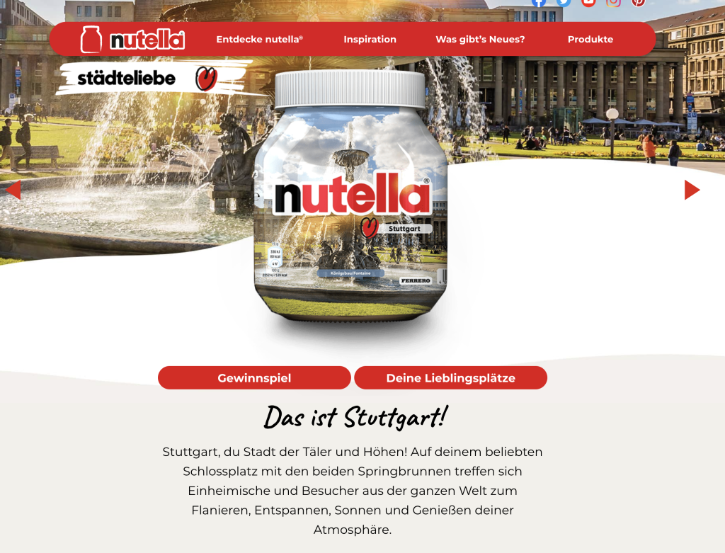 Nutella Städteliebe Stuttgart Edition 